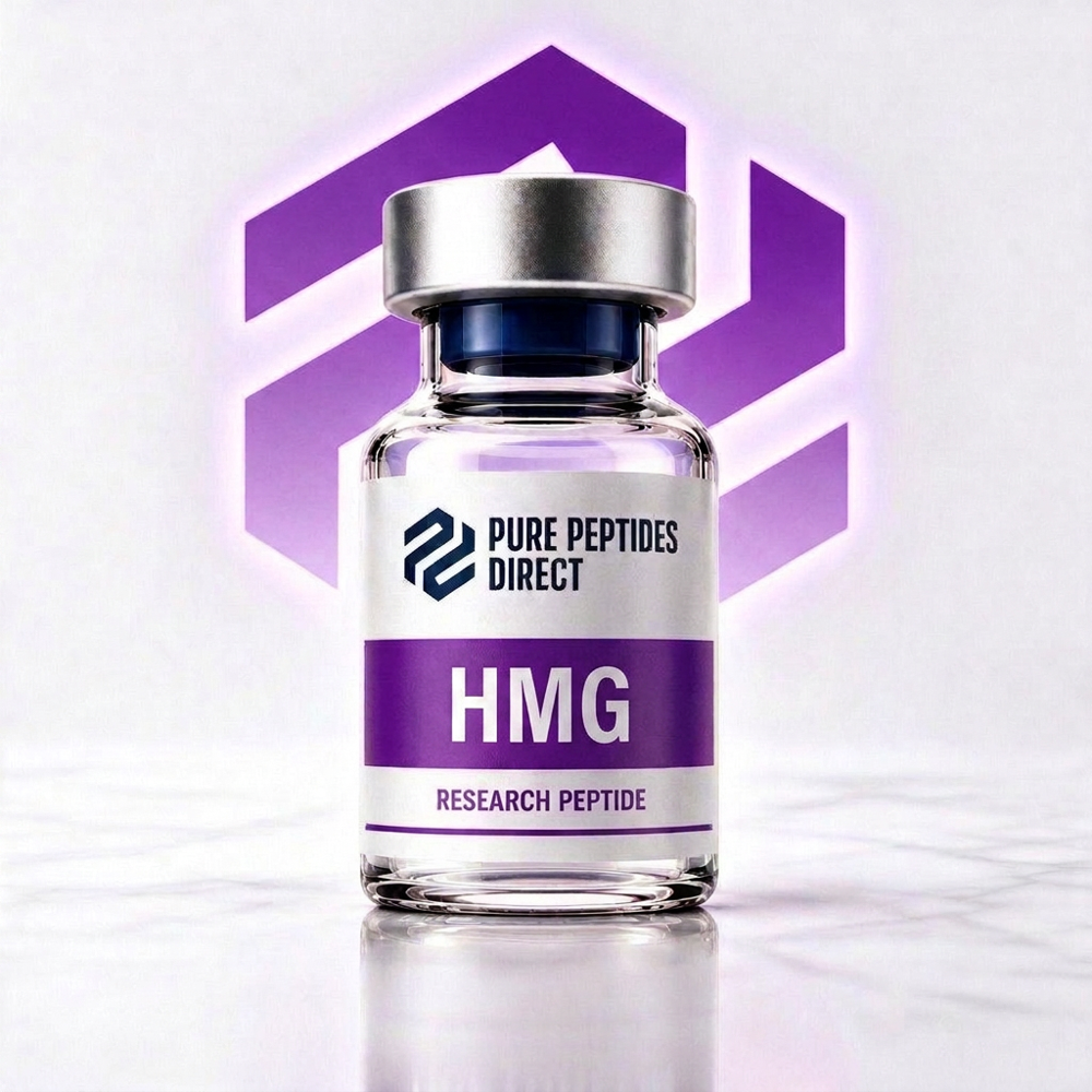 HMG research peptide vial